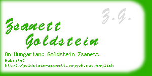 zsanett goldstein business card